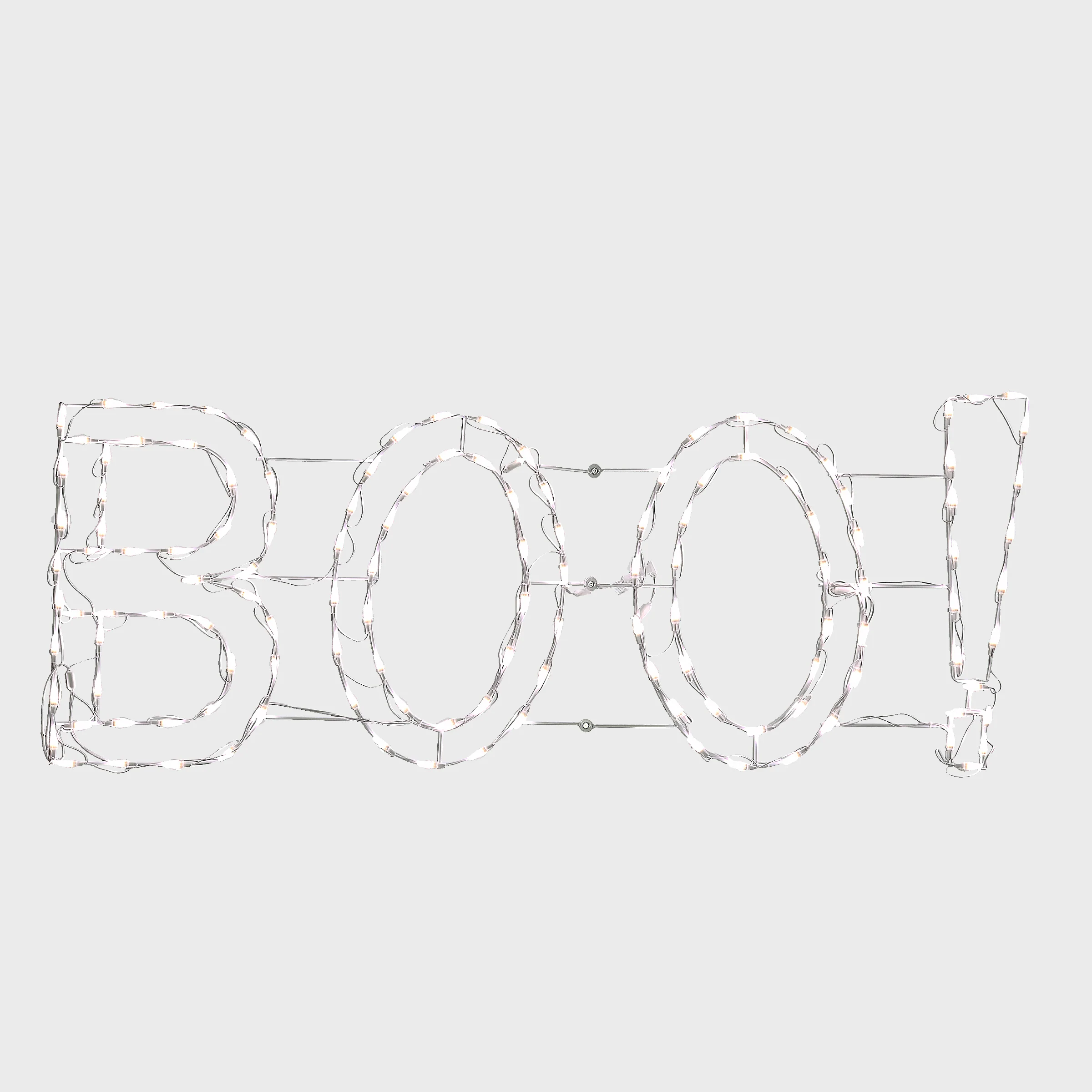 5 ft. Halloween BOO Sign Lighted Sign Decoration with LED Lights, Plug-In
