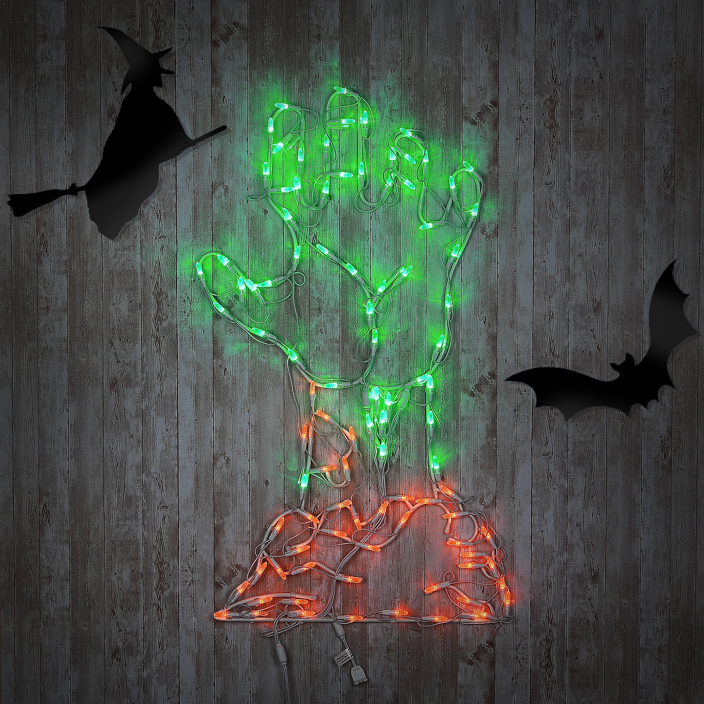 3 ft. Halloween Jack O Lantern Lighted Sign Decoration with LED Lights - Image 2
