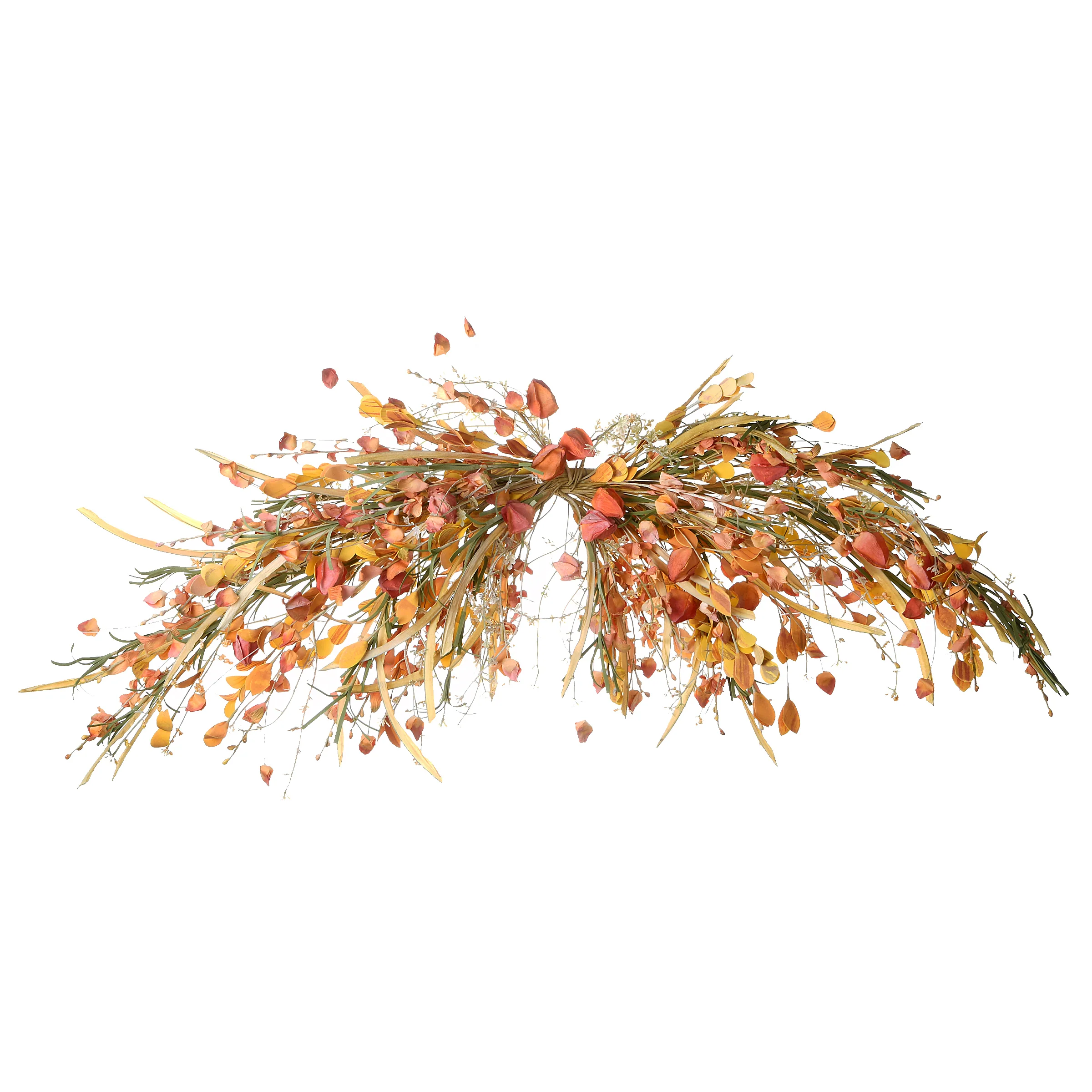 36 in. Fall Door Decoration with Wildflowers