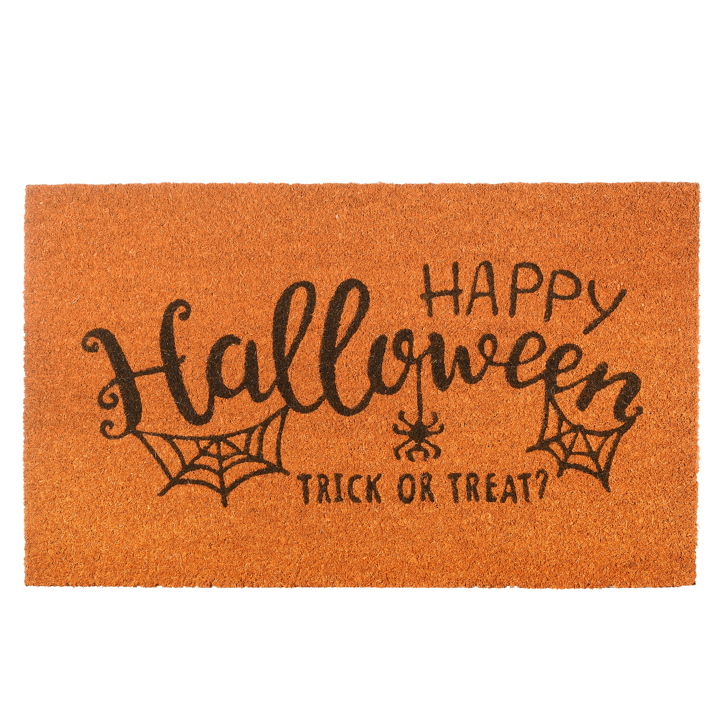 30 in. HAPPY HALLOWEEN Spider Doormat Decoration