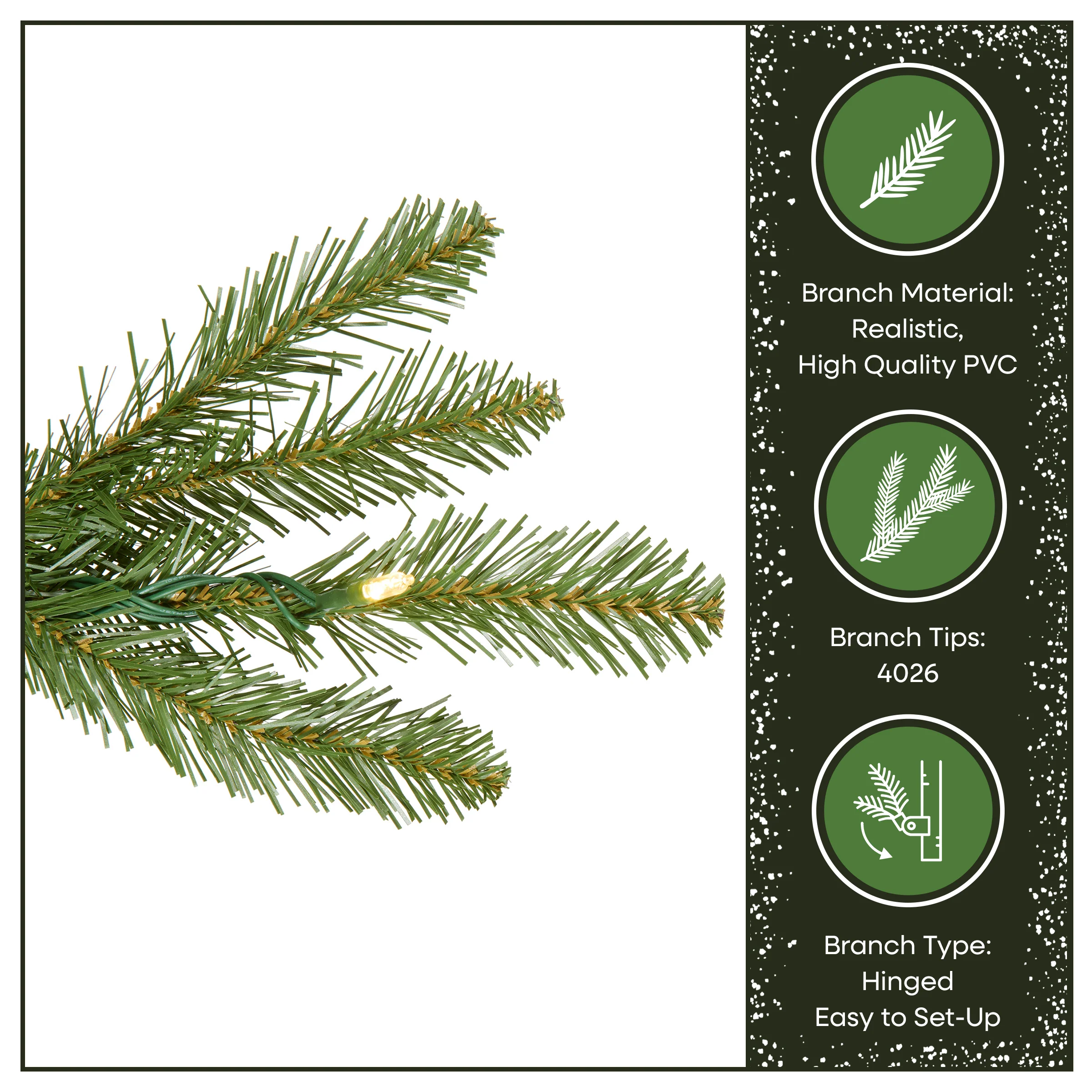 9 ft. Pre-Lit Dunhill Fir Tree with Dual Color LED Lights, Plug-In - Image 7