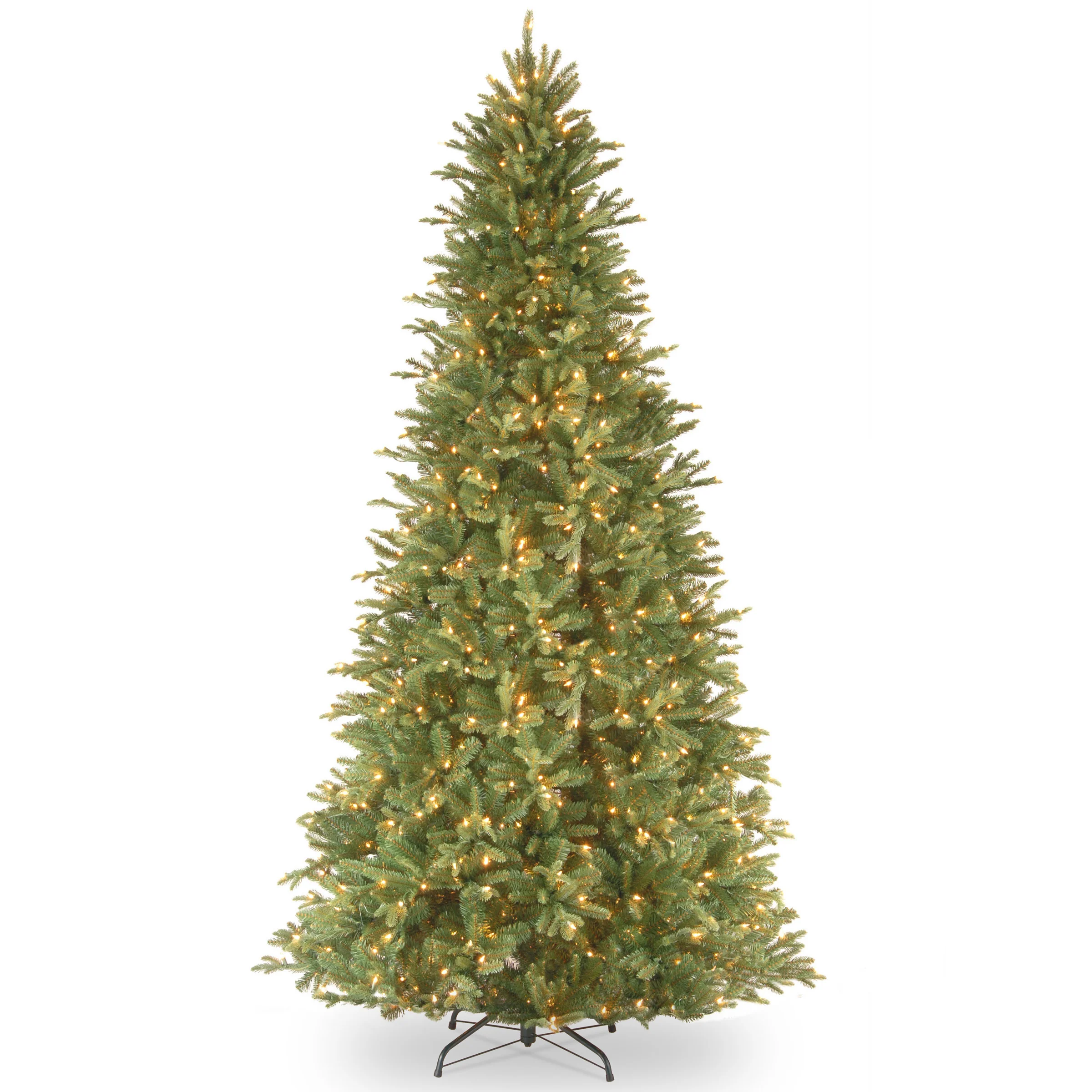 12 ft. Pre-Lit Tiffany Fir Slim Tree with Clear Lights, Plug-In