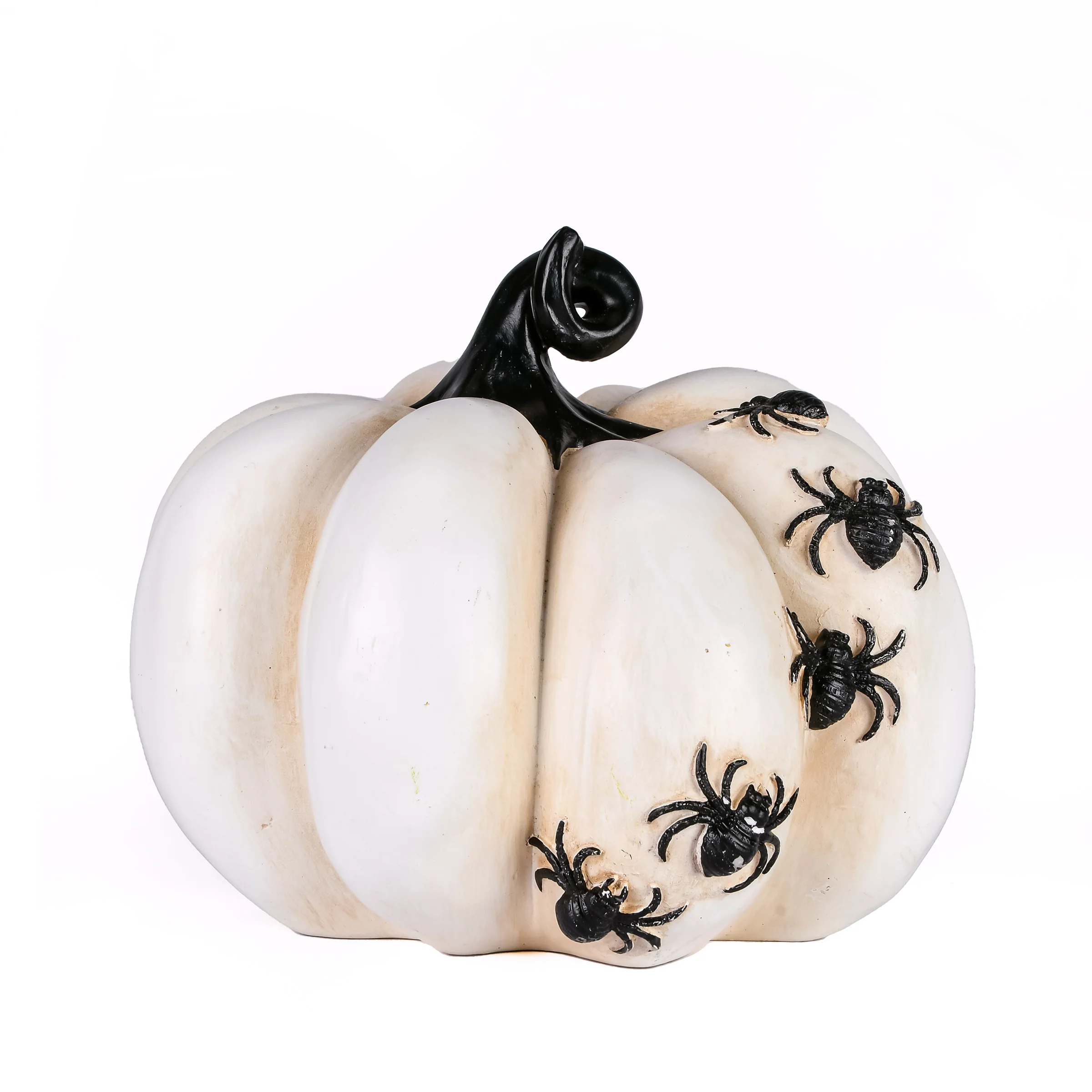 6 in. Halloween Crawling Spiders Pumpkin Tabletop Decoration