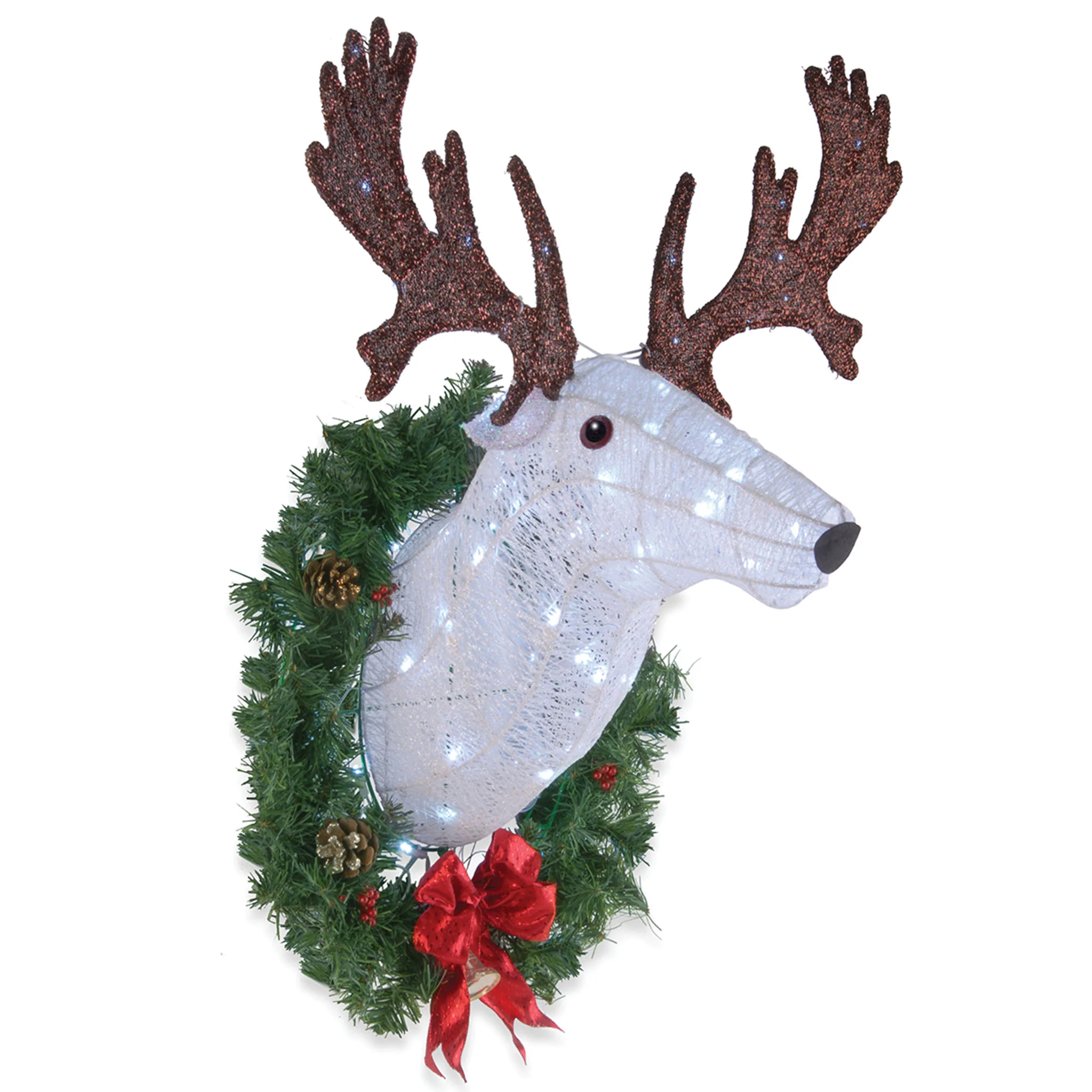 30 in. PreLit Wall Mounted Buck